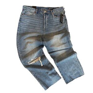 Blank NYC Women Size 31 Baxter Ribcage Straight Leg Jean Bangkok Raw Hem‎ NWT